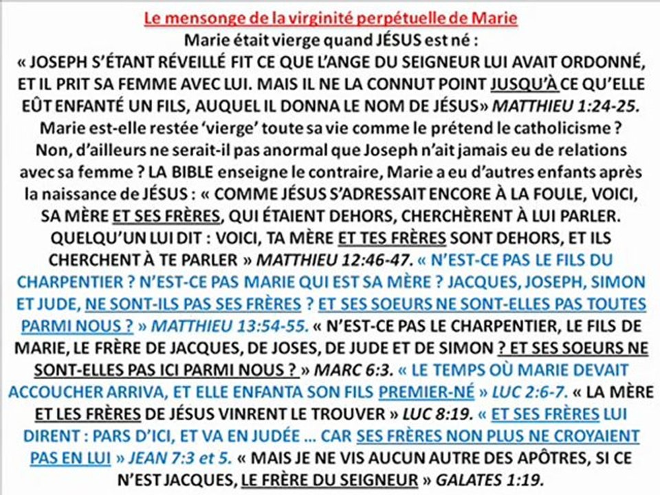 La séduction diabolique du culte catholique romain de la vierge marie.