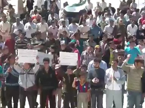 فري برس ريف حلب الغربي إبين مظاهرة الاثنين 16 4 2012 ‫ج1‫‬