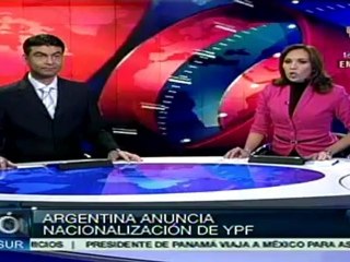 Gobierno argentino anuncia nacionalización de 51% de YPF