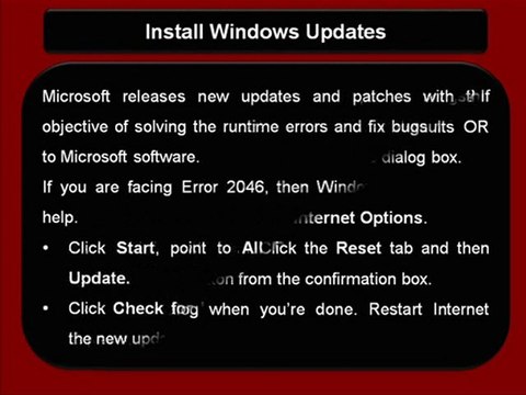 Error 2046 Fix in Windows 7, Vista and XP