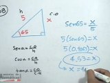 Ejercicio de funciones trigonometricas con un escalera