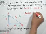 Aplicación de las funciones trigonométricas en un triángulo rectángulo