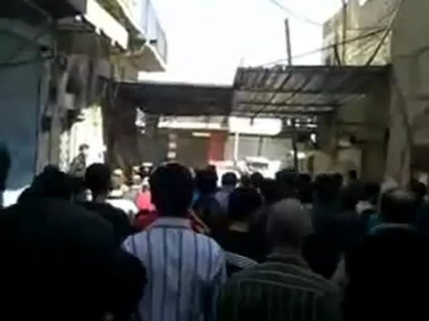 فري برس ادلب اريحا تشييع الشهيد بسام خالد لطوف 17 4 2012 Idlib