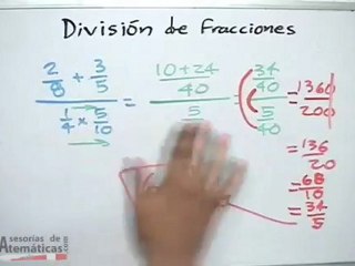 División de fracciones