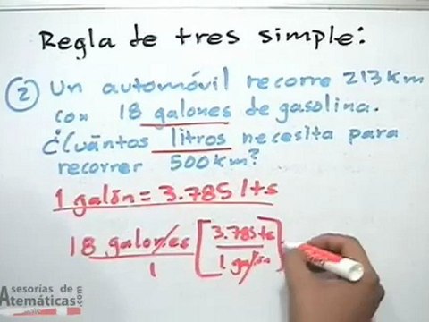 Regla de tres simple (variación directa)