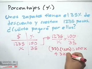 Porcentajes (utilizando proporciones)