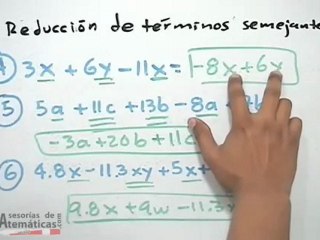 Reducción de términos semejantes