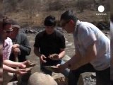 Huevos de dinosaurio fosilizados encontrados en Chechenia