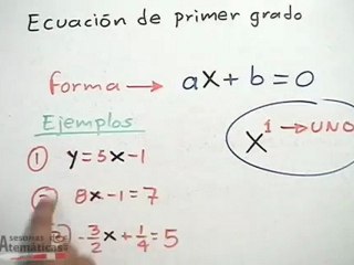 Ecuaciones de primer grado