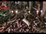 فري برس ريف دمشق دوما مجلس عزاء الشهداء ومظاهرة حاشدة 16 4 2012 Damascus