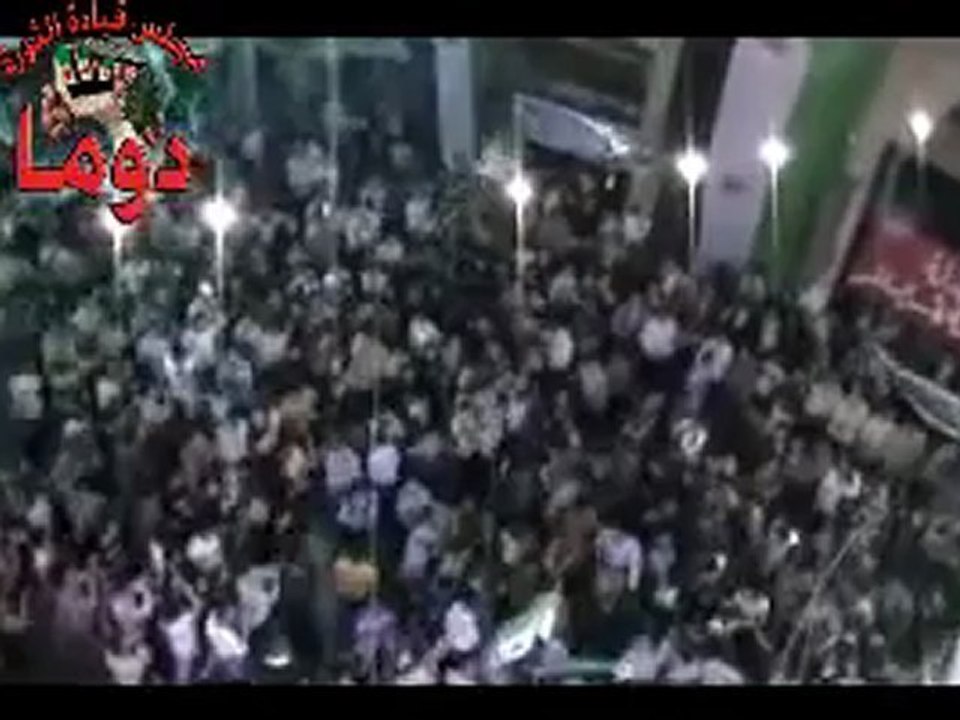 فري برس ريف دمشق دوما  مظاهرة مسائية رائعة جداً في ساحة الحرية  16 4 2012 Damascus