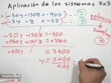 Aplicación de los sistemas lineales 3x3