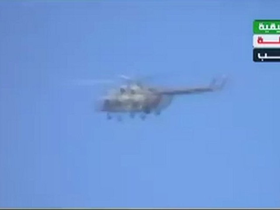 فري برس ادلب قصف الطيران الحربي للمدينة 16 4 2012 Idlib