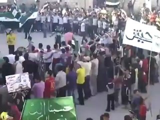 فري برس ‫ادلب حيش  مظاهرة نصرة لادلب16 4 2012 Idlib