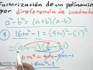 Factorización: Diferencia de cuadrados