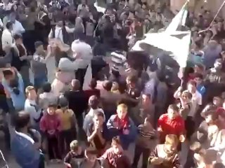 فري برس ادلب ‫جبل الزاوية شنان  مظاهرة نصرة لادلب 16 4 2012 Idlib