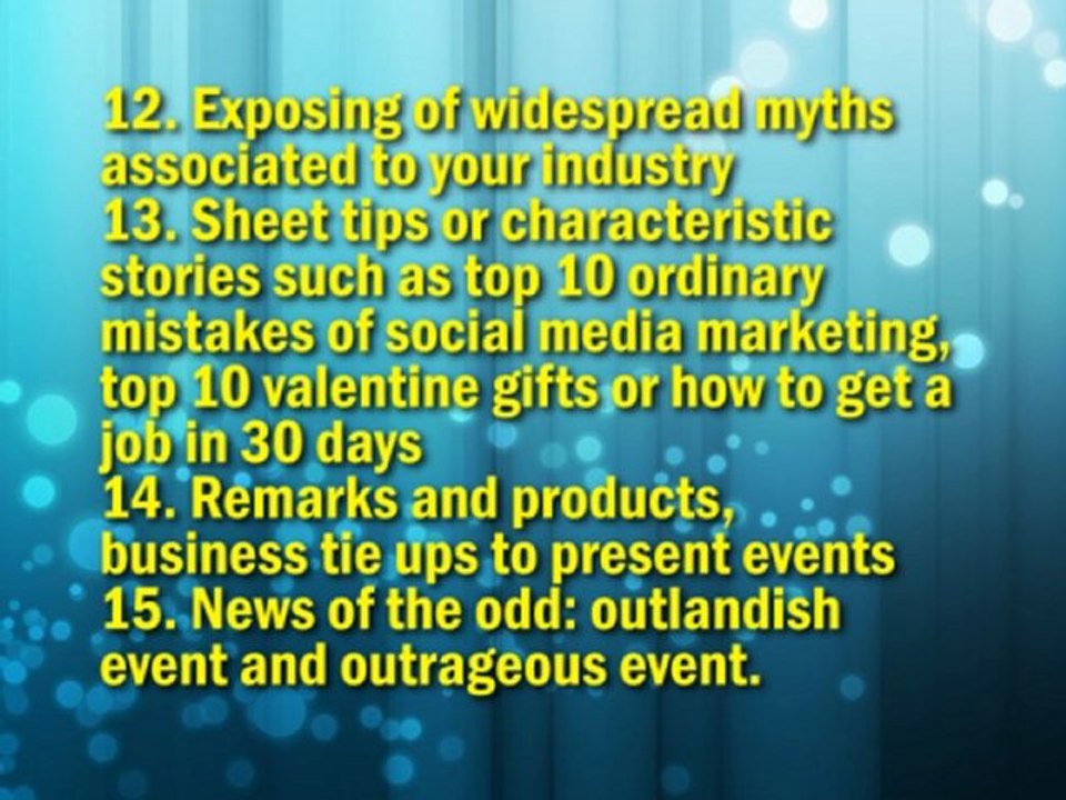 Press Release - Choose The Right Topic Before Start Anything