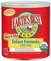 Earth's Best Organic Infant Formula with Iron, DHA, Canister