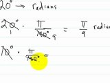 Converting Degrees to Radians