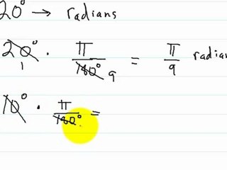 Converting Degrees to Radians