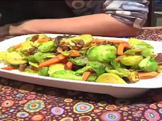 How to Make Braised Brussels Sprouts with Sweet Potatoes and Raisins