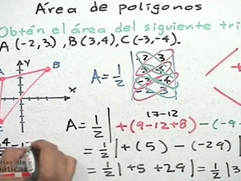 Área de polígonos (geometría analítica) - HD