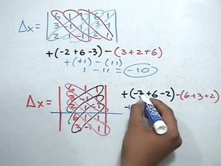 Hallar un determinante de un sistema 3x3