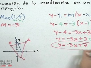 Ecuación de la mediatriz en un triángulo - HD