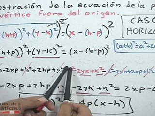 Demostración de ecuaciones de la parábola (no origen) - HD