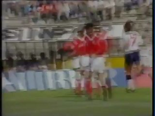 Tunisia 1-1 England match amical 1990