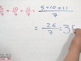 Ejercicio de suma de fracciones con mismo denominador