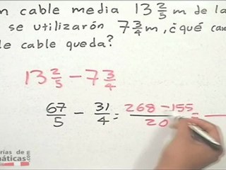 Problema 3 donde se aplican las fracciones