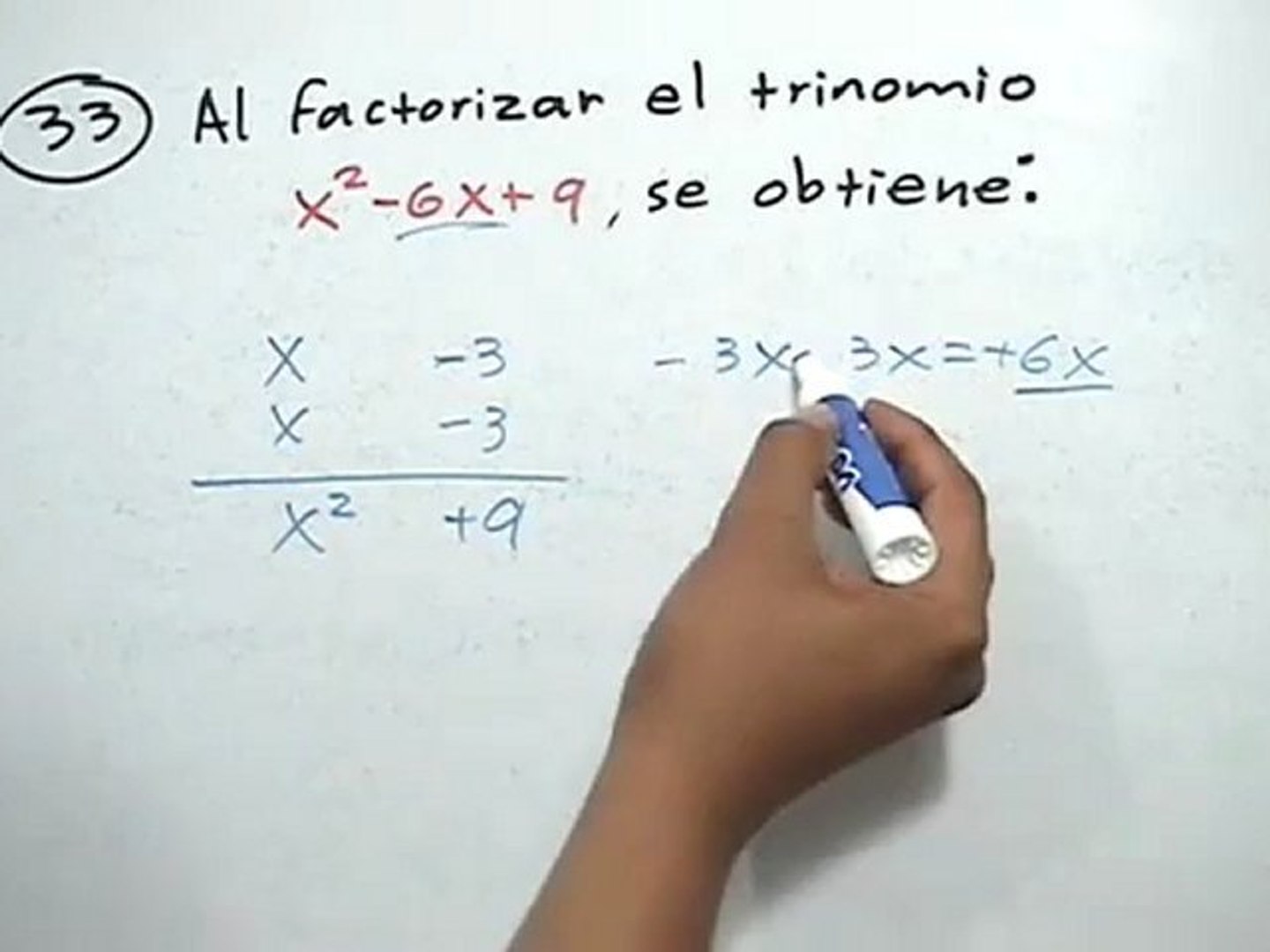 Ejercicio 1 De Factorizar Un Trinomio De La Forma X 2 Bx C Video