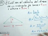 Ejercicio para obtener el área de un triángulo