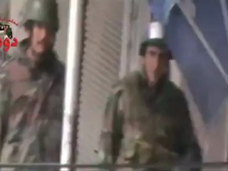 فري برس ريف دمشف دوما انتشار الجيش و الشبيحة اثناء المداهمات  17 4 2012 ج1 Damascus