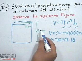 Ejercicio para obtener el volumen de un cilindro