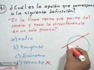 Identificar definición de un elemento de circunferencia