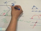 Ejercicio de ángulos entre líneas paralelas y un triángulo - HD