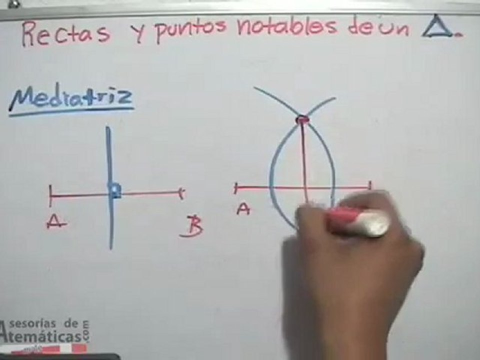 Mediatrices de un triángulo (punto notable de un triángulo)