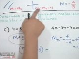 Identificación de rectas paralelas o perpendiculares mediante sus ecuaciones