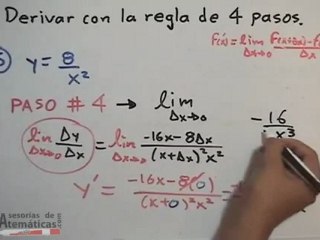Derivar con la regla de los 4 pasos (ej.5-6) - PARTE 1