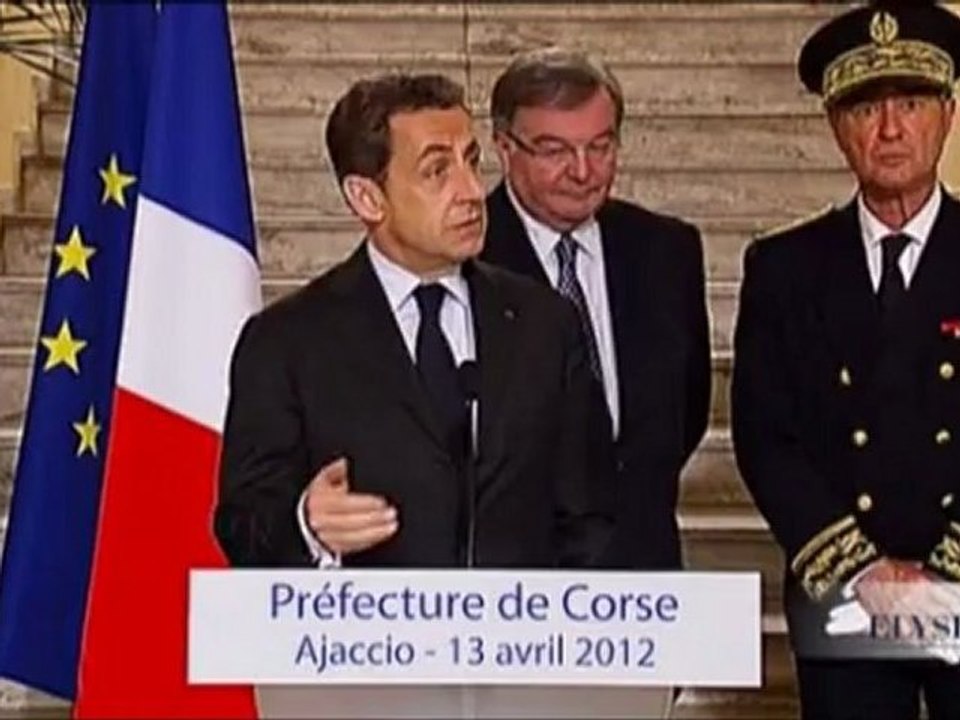 Allocution de N. Sarkozy en Corse