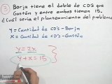 Plantear las ecuaciones lineales de un problema de CD´s