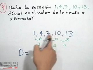 Ejercicio 1 de razón con que cambia una sucesión de números