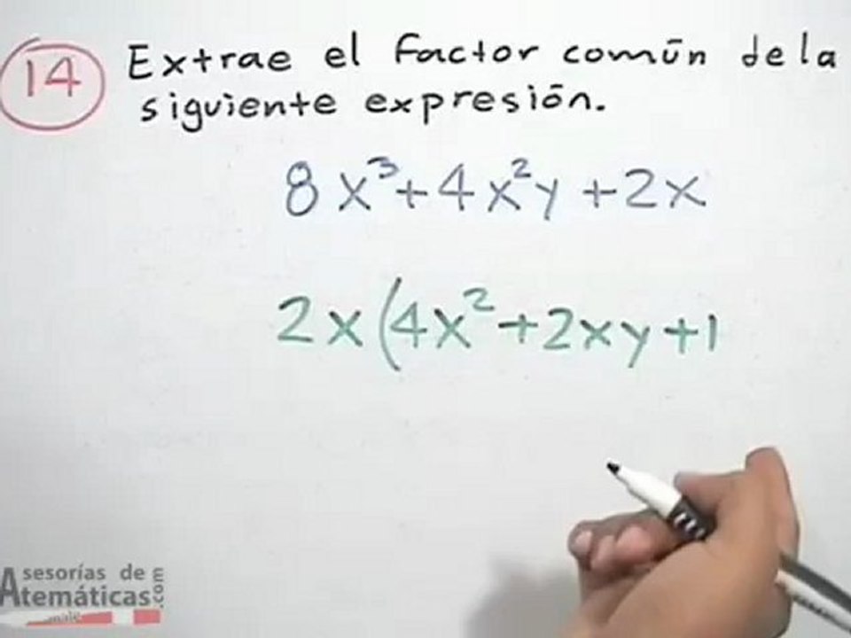 Ejercicio para extraer el factor común