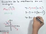 Ecuación de la mediatriz en un triángulo - geometría analítica (PARTE 2)