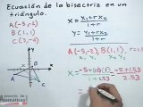 Ecuación de la bisectriz en un triángulo - geometría analítica (PARTE 2)