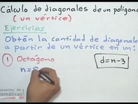 Cálculo de diagonales desde un vértice en un polígono