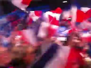 fin du meeting de Marine Le Pen au Zenith.