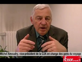 Michel Amoudry, vice-président de la C2A, explique comment s'organise l'accueil estival des gens du voyage